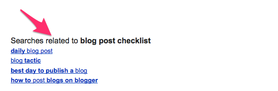 Blog post checklist search results