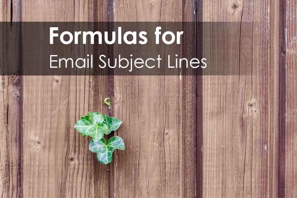 Formulas for Email Subject Lines