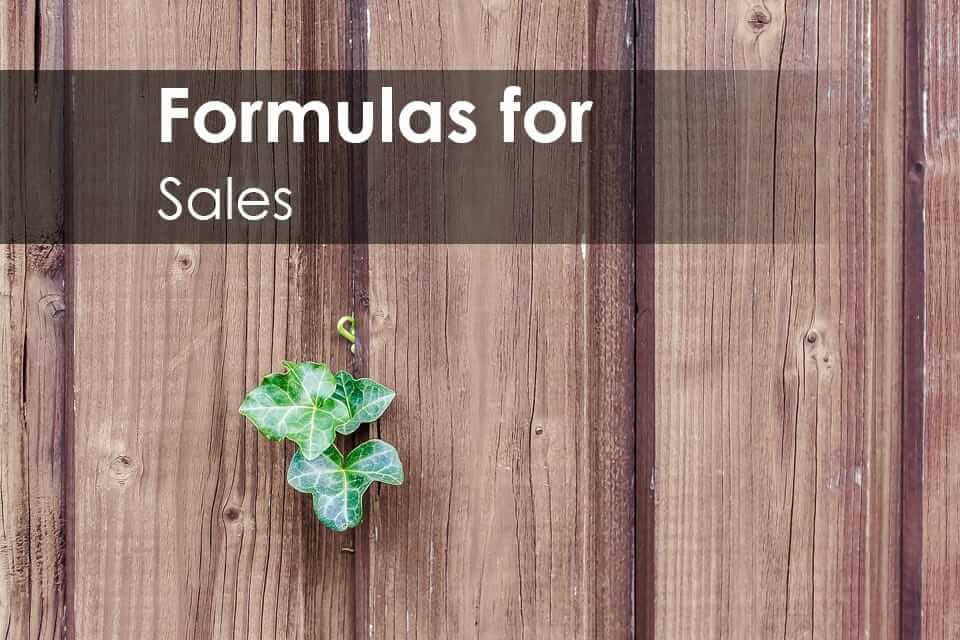 Formulas for Sales