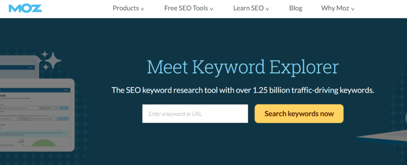 MOZ Keyword Explorer Tool