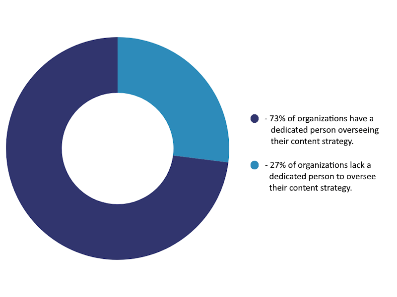 Organizations that have a dedicated person overseeing their content strategy often achieve better results - statistics.