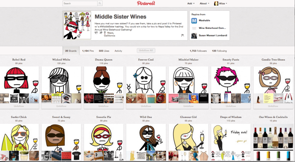 B2B Content Marketing - Middle Sister Wines on Pinterest