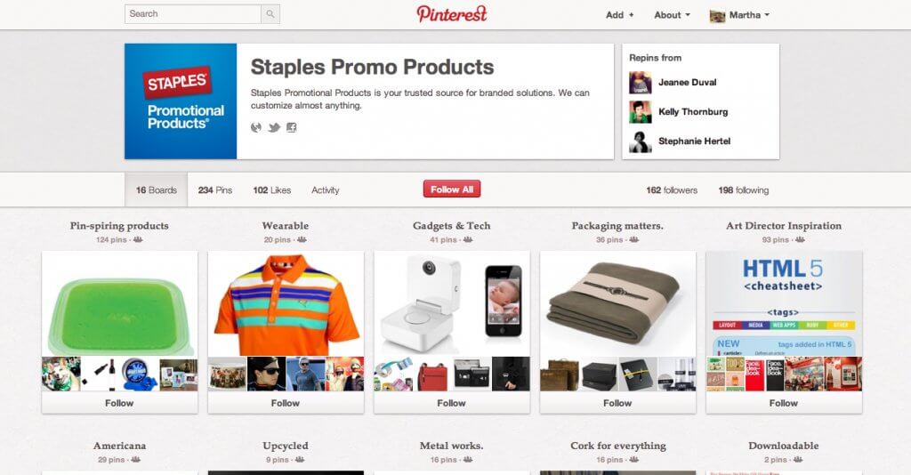 B2B Content Marketing - Staples on Pinterest