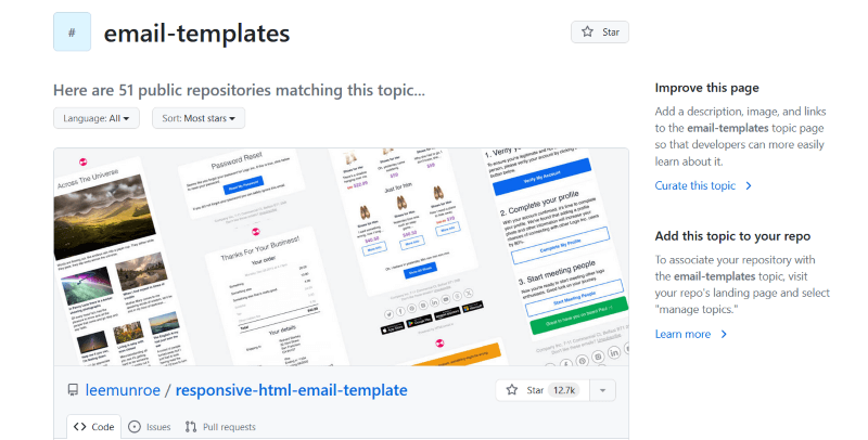 GitHub Email Templates