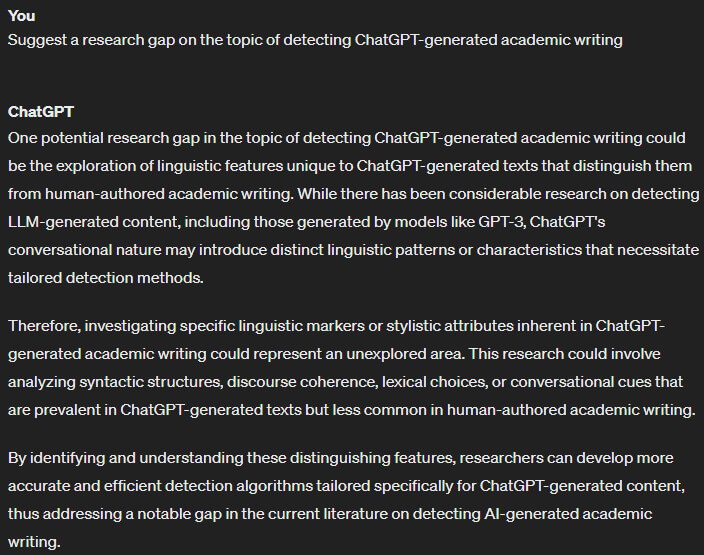 ChatGPT Research Gap