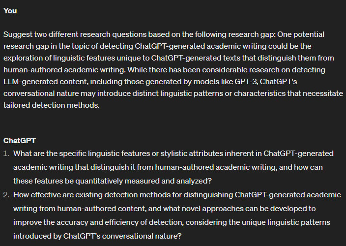 ChatGPT Research Question