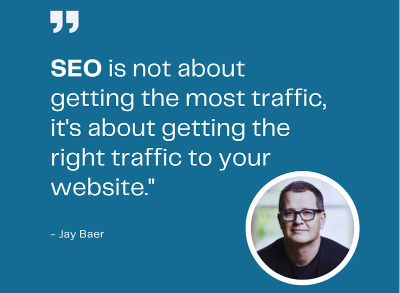 SEO is not about getting the most traffic, it's about getting the right traffic to your website - Kristopher Jones