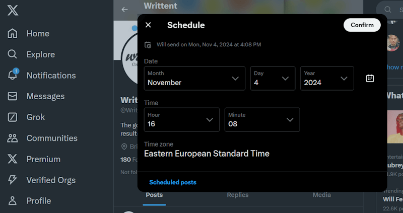 Twitter Scheduler