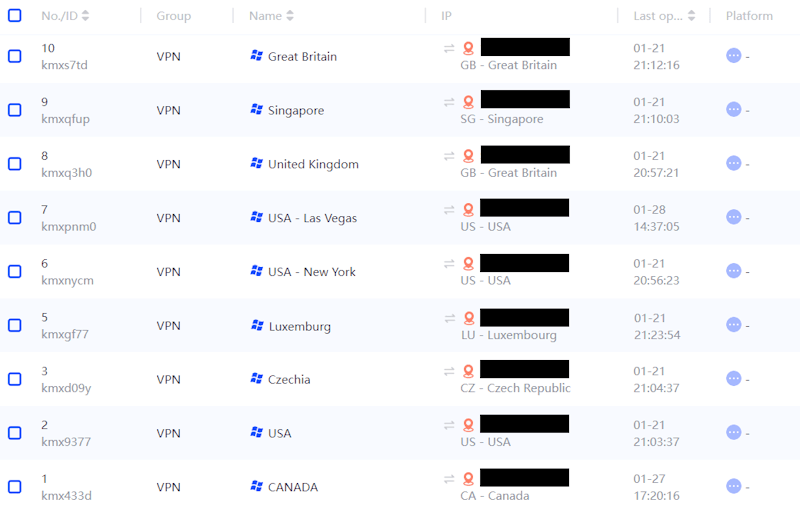 AdsPower profiles VPN